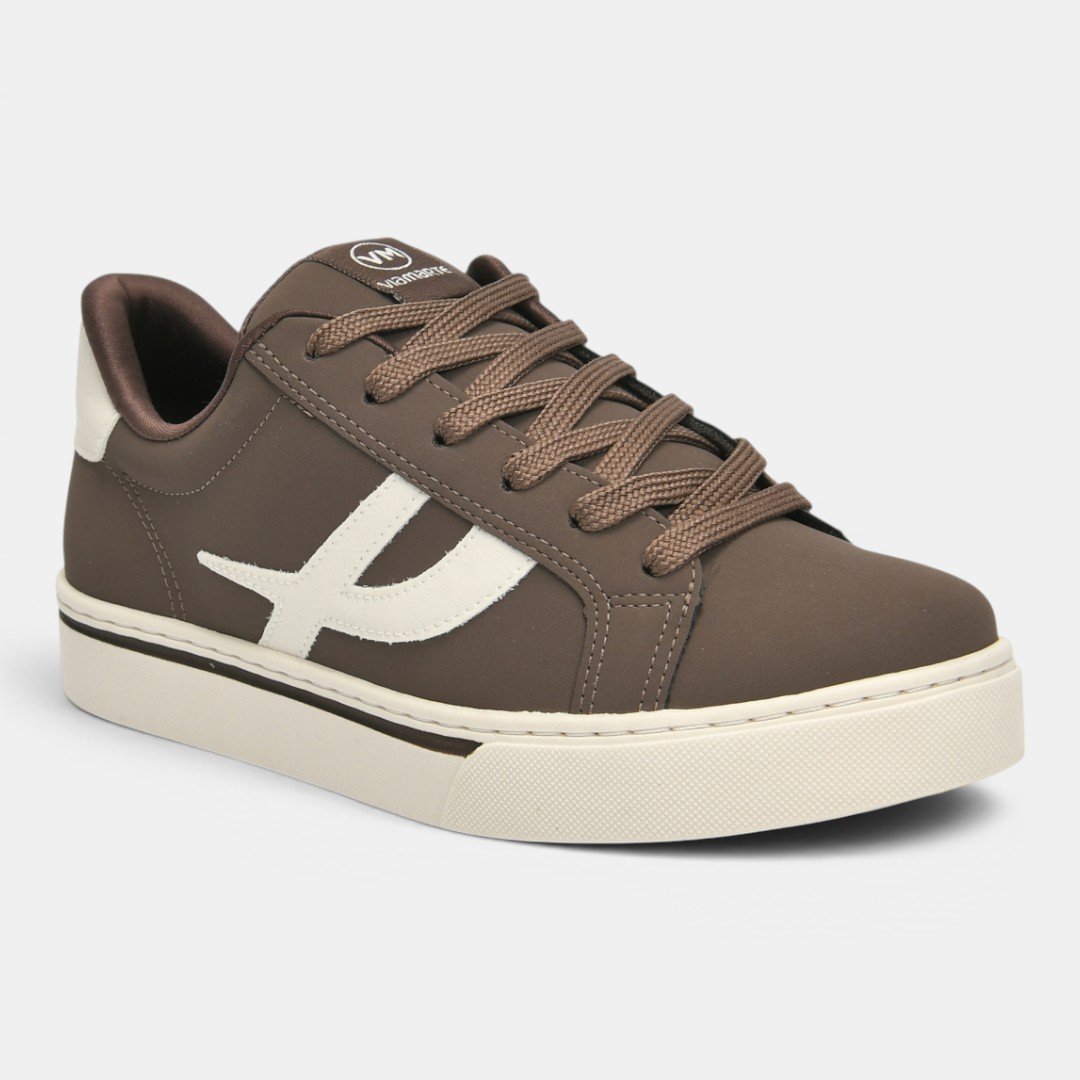 Tênis Via Marte Casual Feminino Marrom Bege 2
