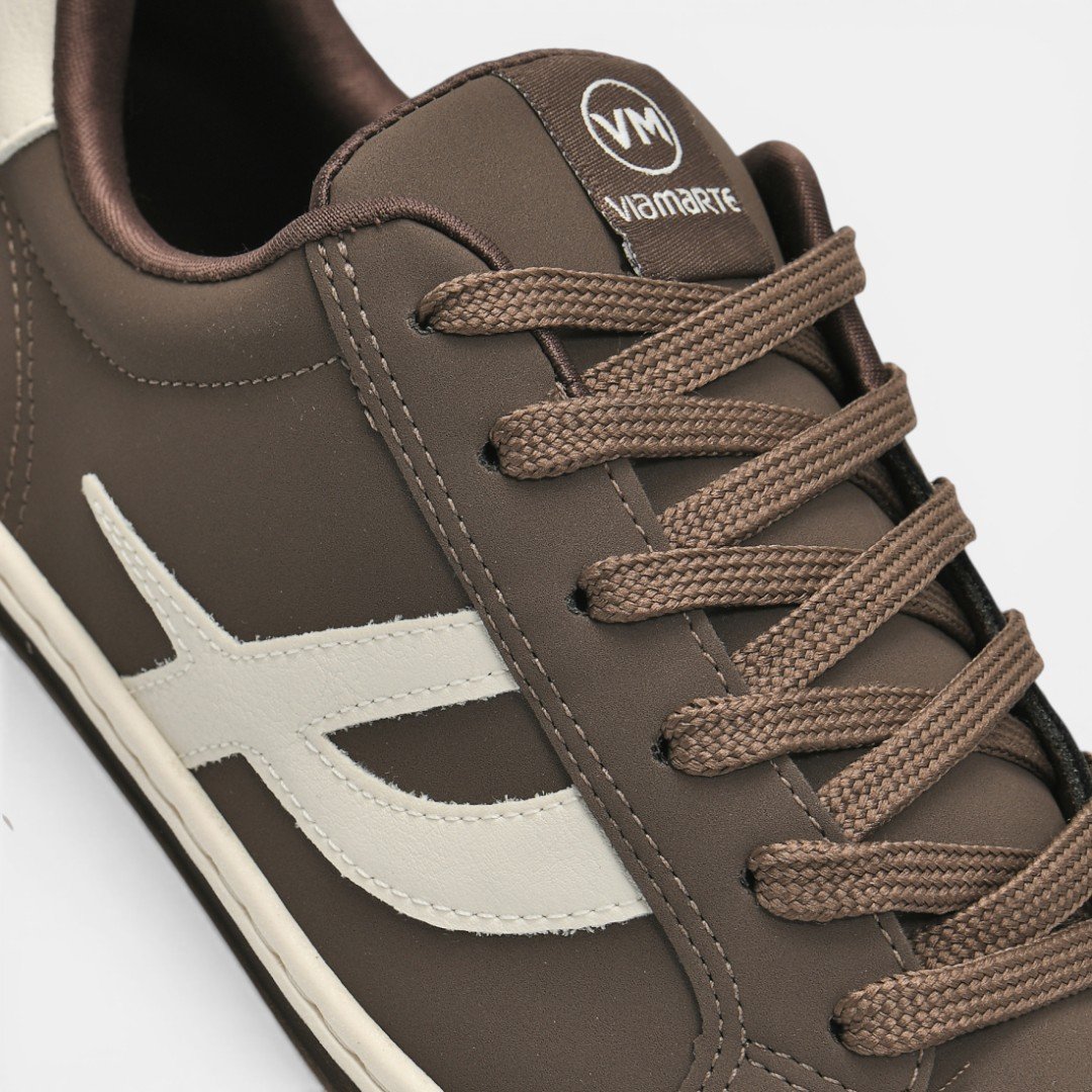Tênis Via Marte Casual Feminino Marrom Bege 5