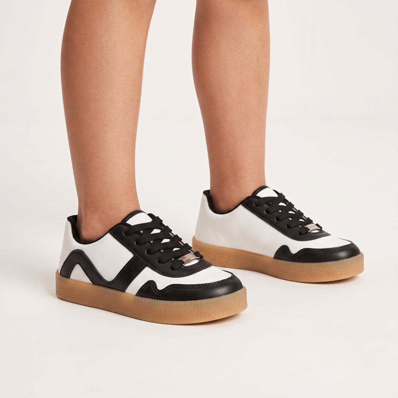 Tênis Molekinha Infantil Branco com Preto Branco 3