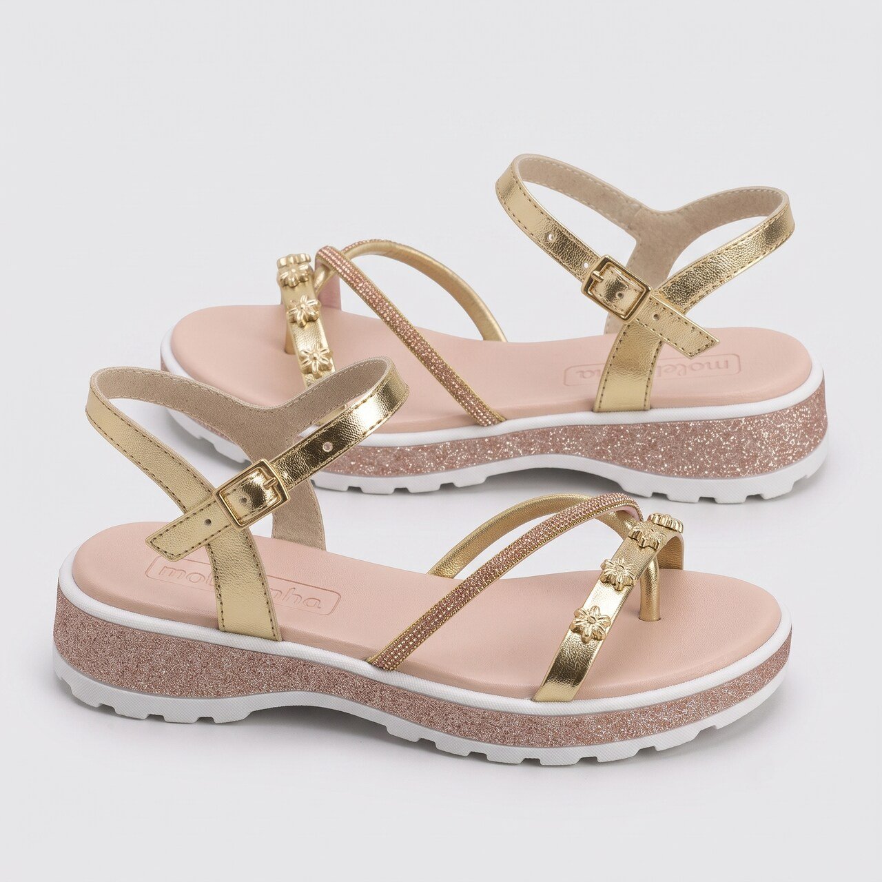 Sandália Infantil Molekinha Dourado Dourado 3
