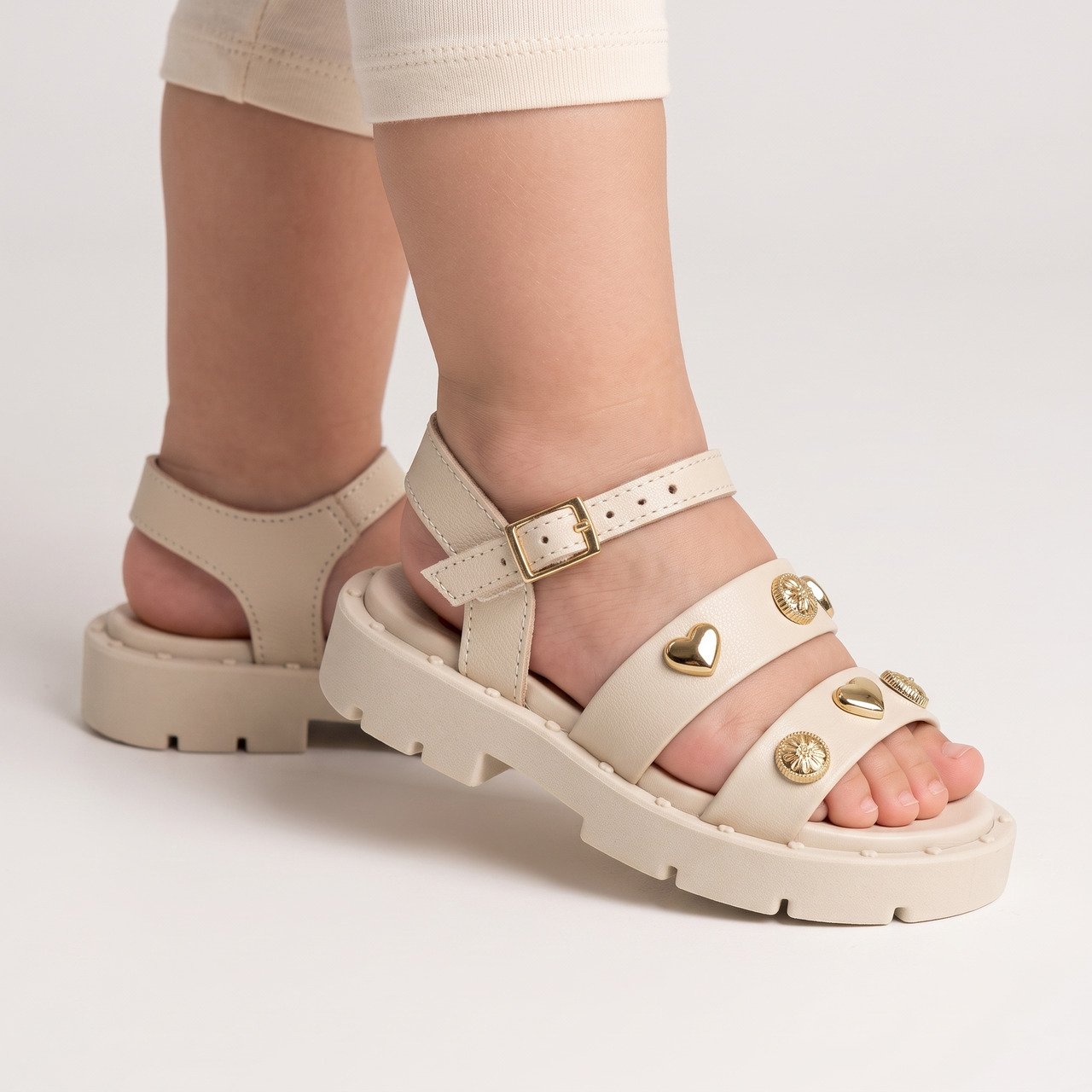 Sandália Bebê Molekinha Off White Branco 2
