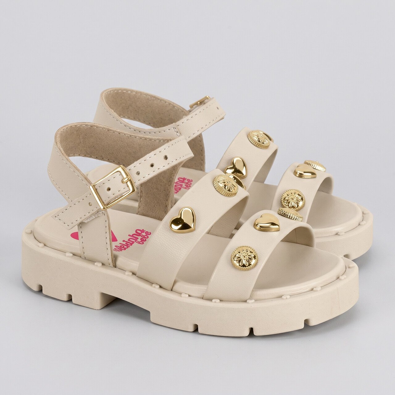 Sandália Bebê Molekinha Off White Branco 3