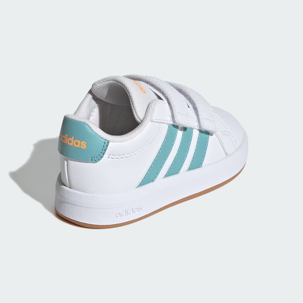 Tênis Adidas Grand Court 3.0 Infantil Branco com Verde Branco 5