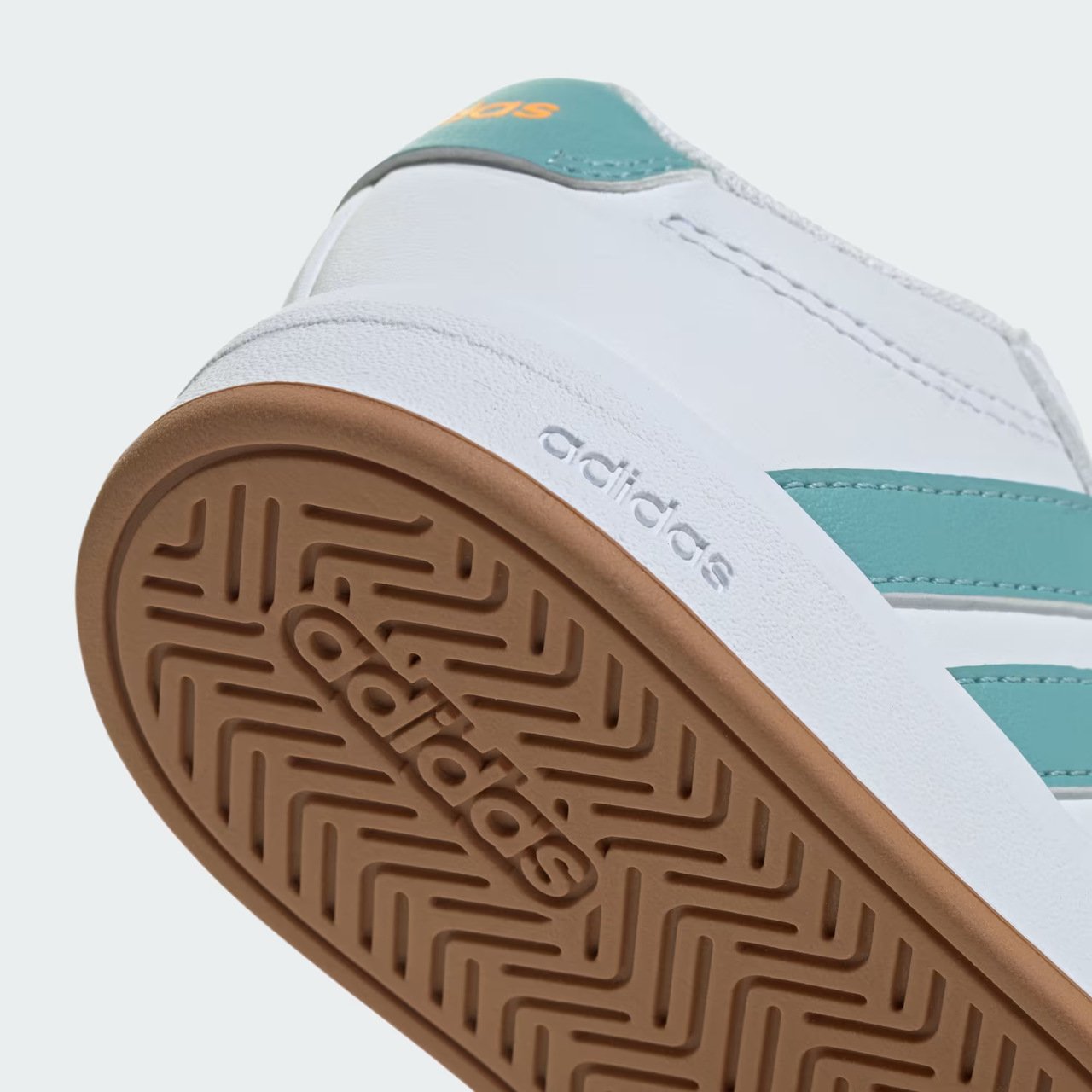 Tênis Adidas Grand Court 3.0 Infantil Branco com Verde Branco 8