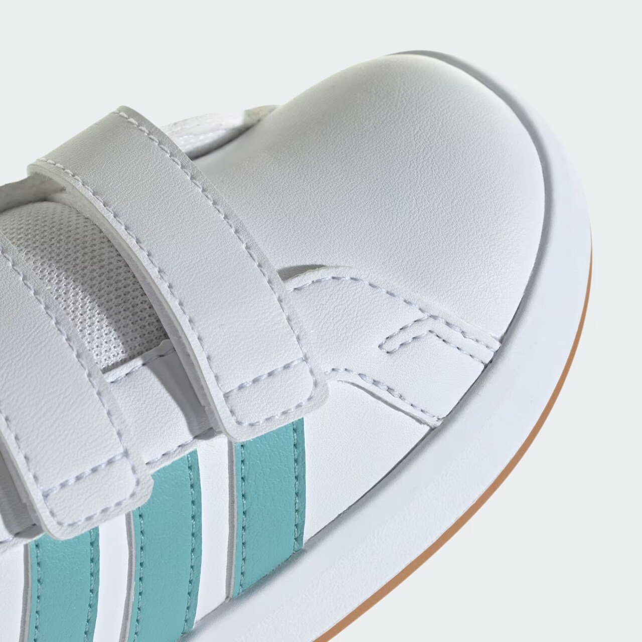 Tênis Adidas Grand Court 3.0 Infantil Branco com Verde Branco 9