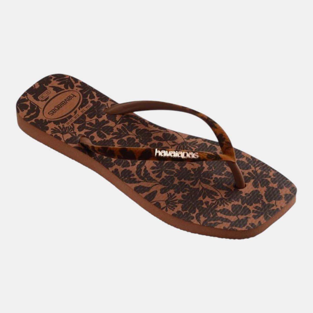 Chinelo Havaianas Slim Square Velvet Marrom Marrom 2
