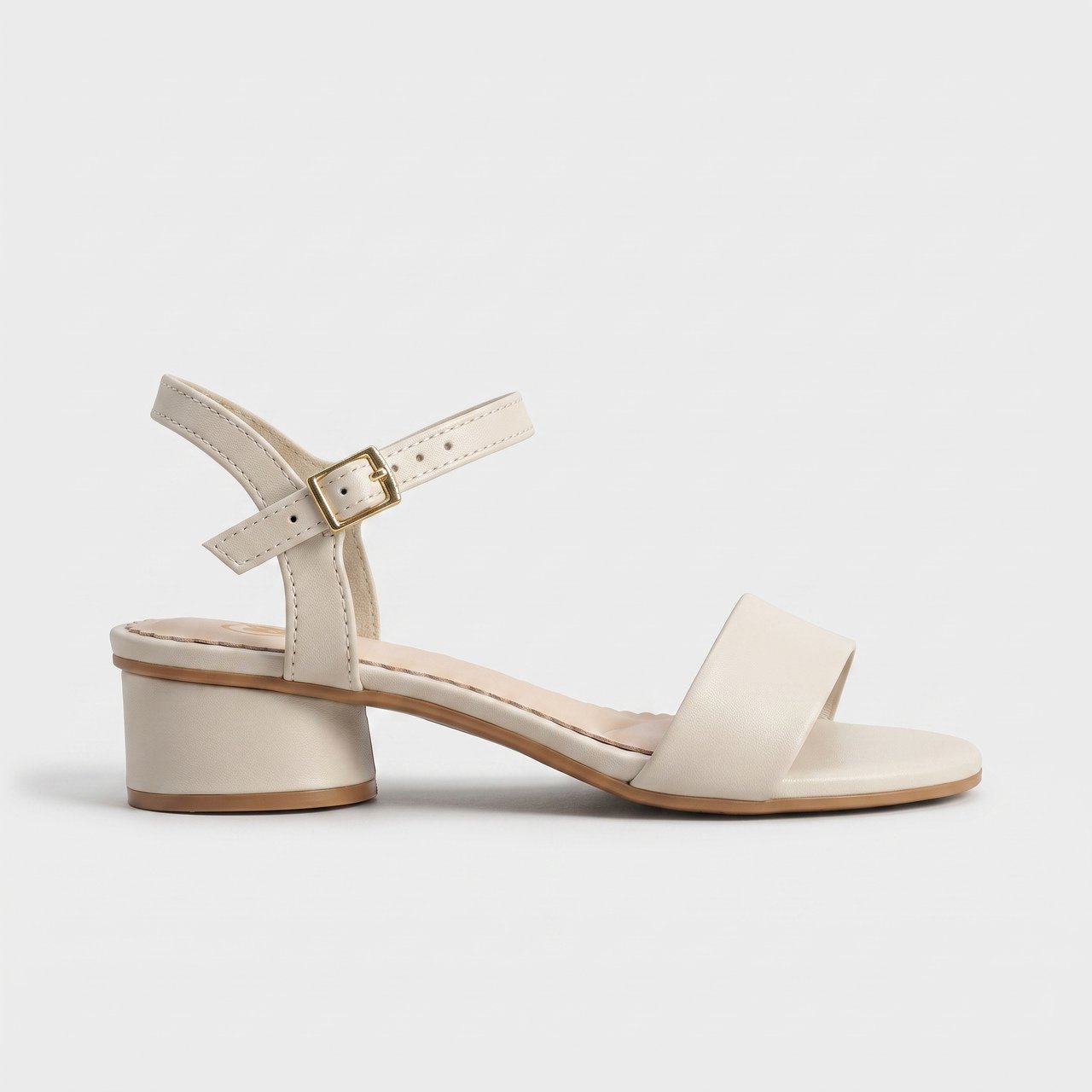 Sandália Infantil Molekinha Com Saltinho Off White