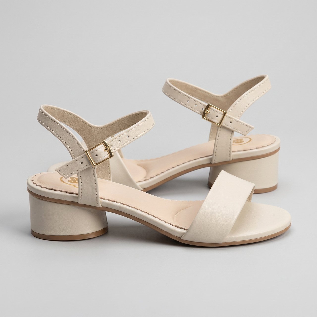 Sandália Infantil Molekinha Com Saltinho Off White Branco 3