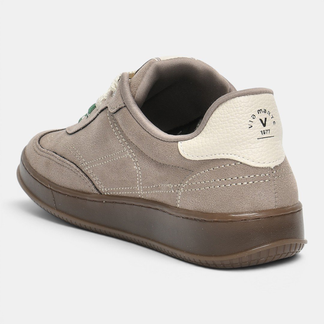 Tênis Via Marte Taupe Cinza com Verde Marrom 4