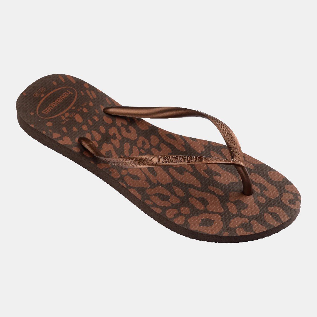 Chinelo Havaianas Slim Animals Marrom Marrom 2
