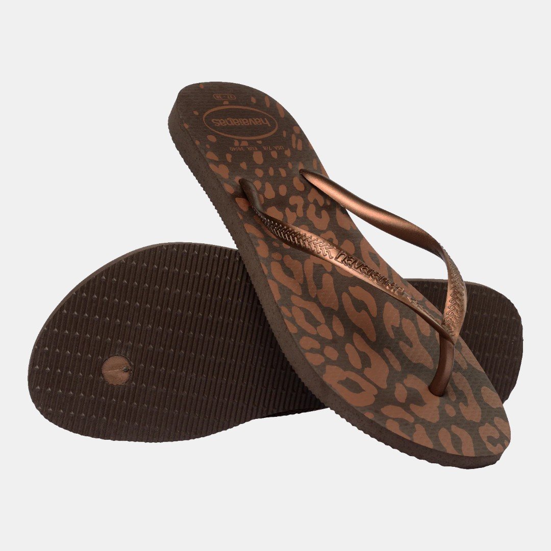 Chinelo Havaianas Slim Animals Marrom Marrom 4