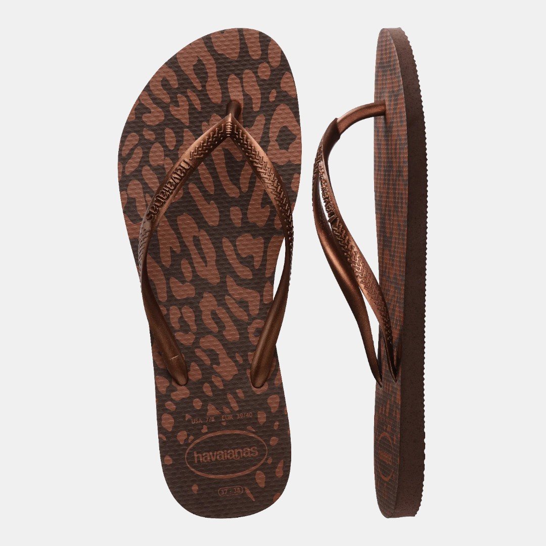 Chinelo Havaianas Slim Animals Marrom Marrom 5