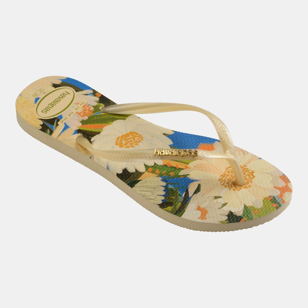 Chinelo Havaianas Slim Tropical Buttercream Marrom 2