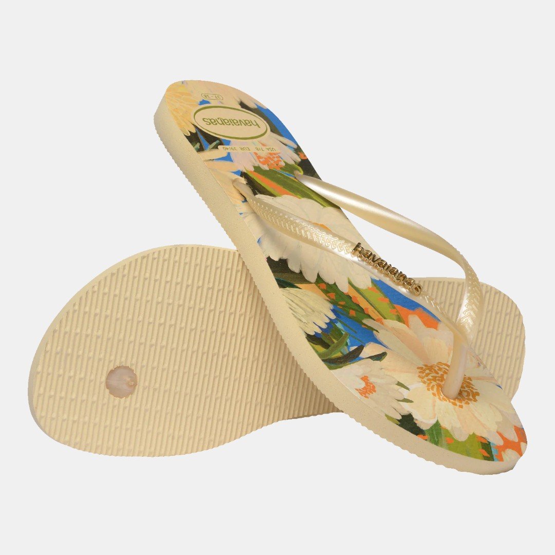 Chinelo Havaianas Slim Tropical Buttercream Marrom 4