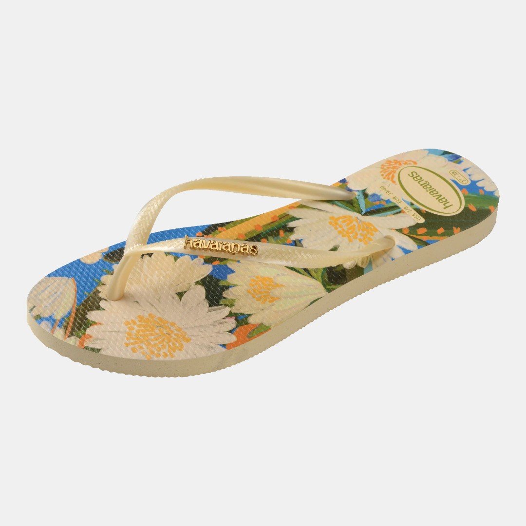 Chinelo Havaianas Slim Tropical Buttercream Marrom 6