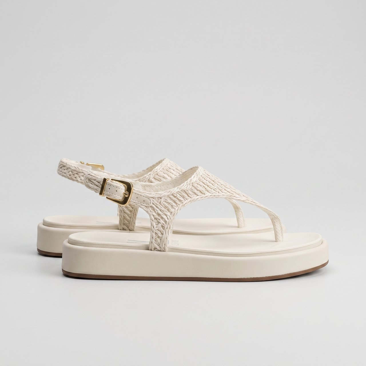 Sandália Papete Vizzano Crochê Off White Branco 3