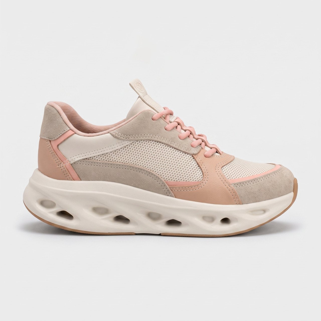 Tênis Feminino Modare Off White com Rosa