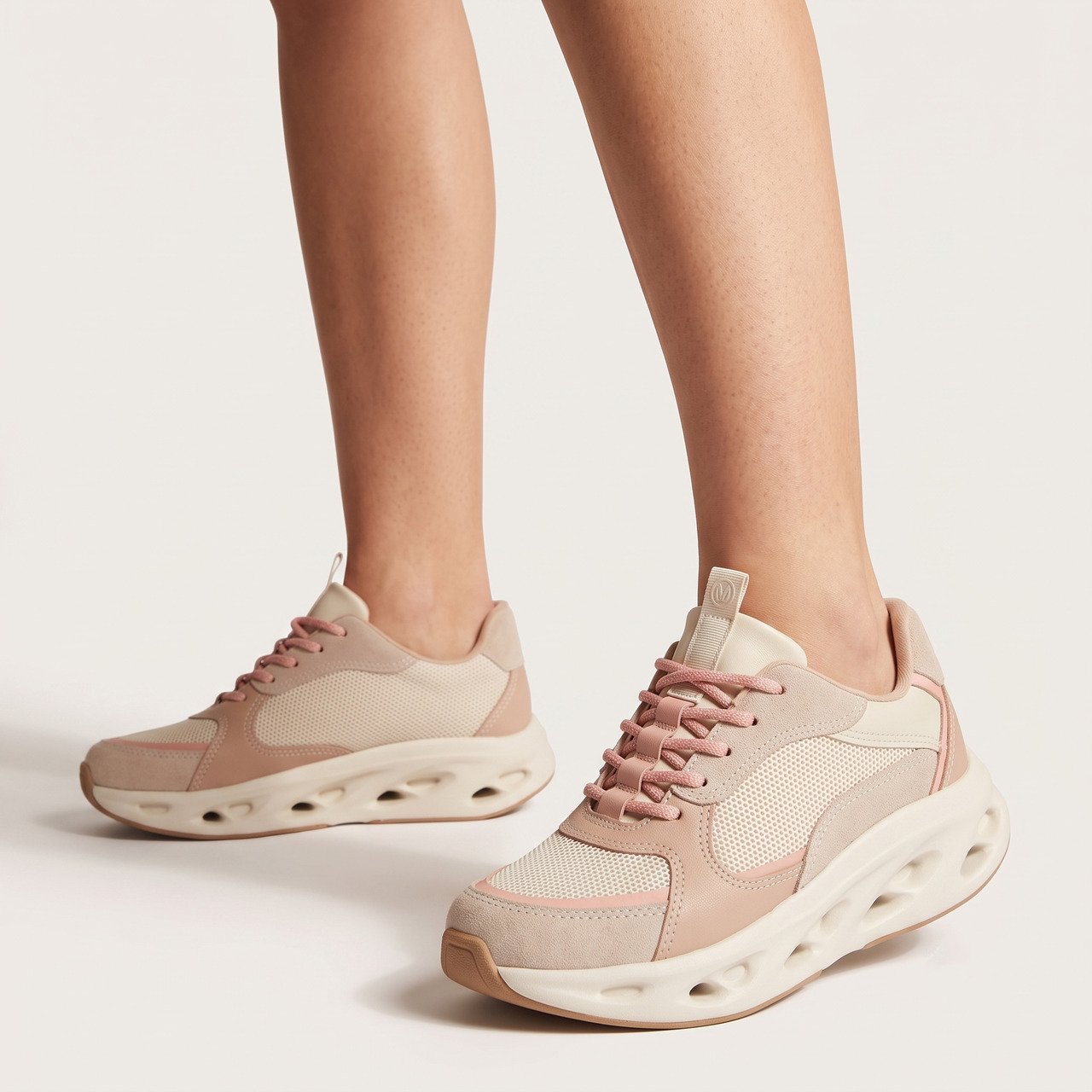 Tênis Feminino Modare Off White com Rosa Branco 2