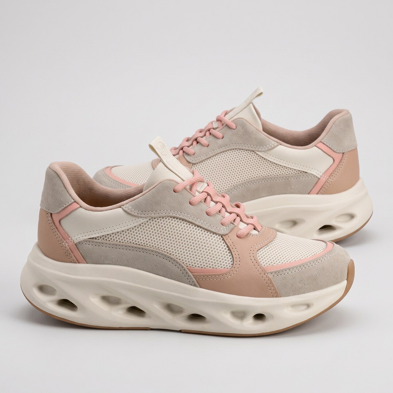 Tênis Feminino Modare Off White com Rosa Branco 3