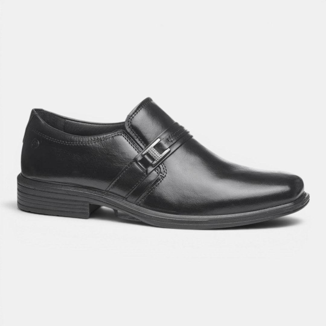 Sapato Social Pegada Masculino Em Couro Preto