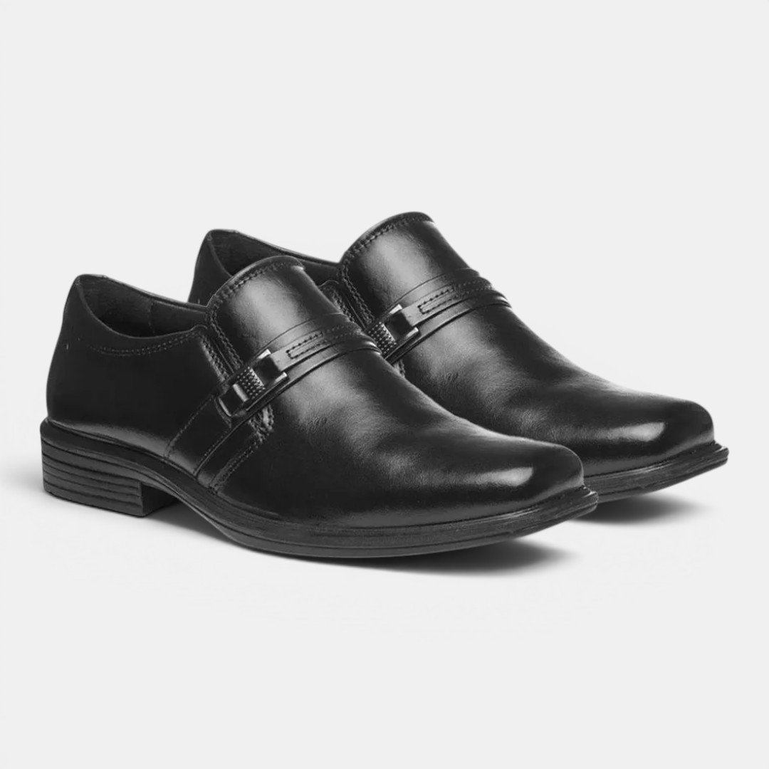 Sapato Social Pegada Masculino Em Couro Preto Preto 2