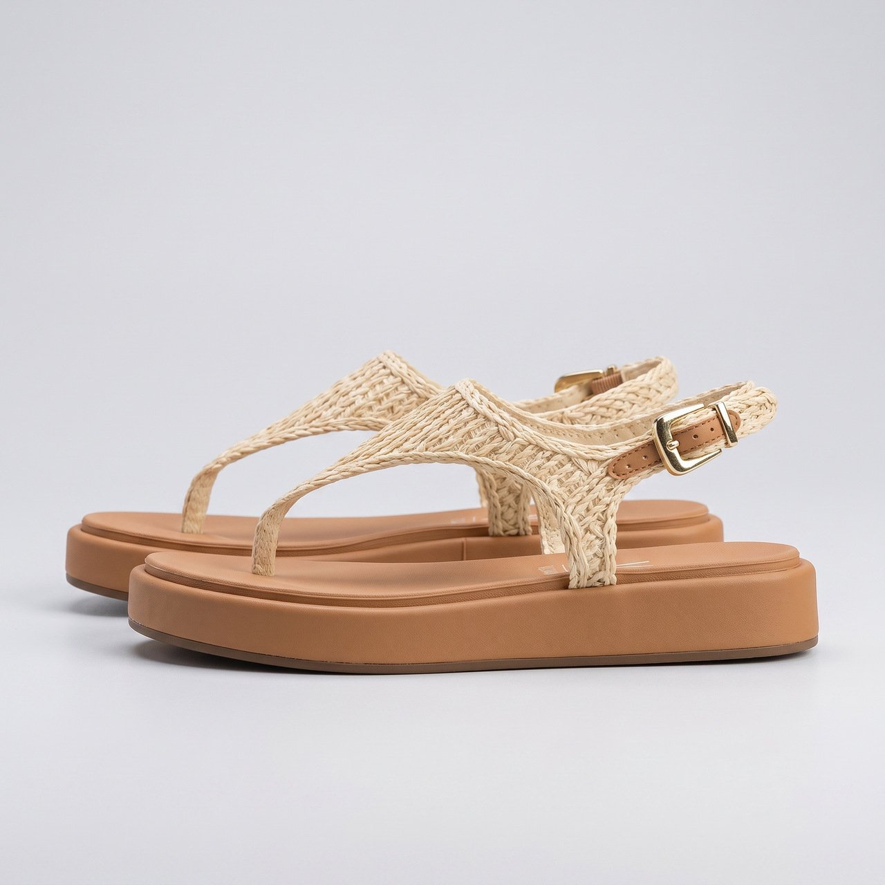 Sandália Papete Vizzano Crochê Natural Bege 3