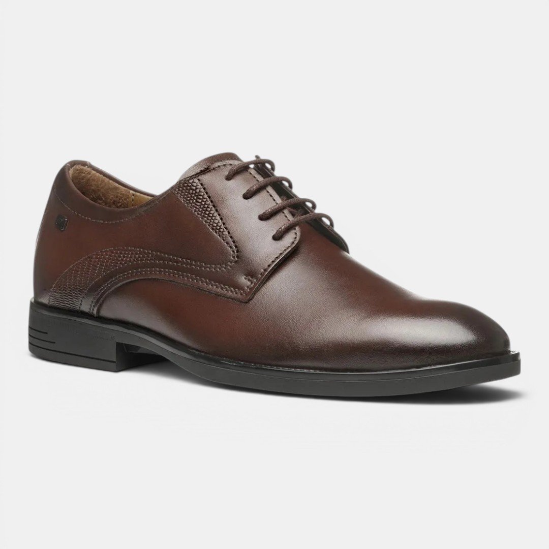 Sapato Social Pegada Masculino Em Couro Marrom Marrom 2