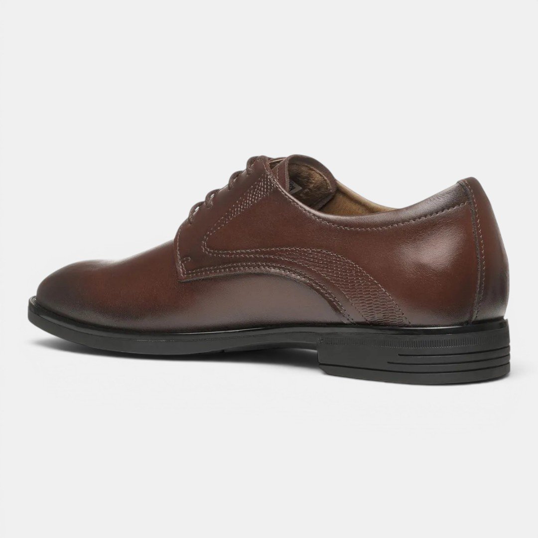 Sapato Social Pegada Masculino Em Couro Marrom Marrom 4