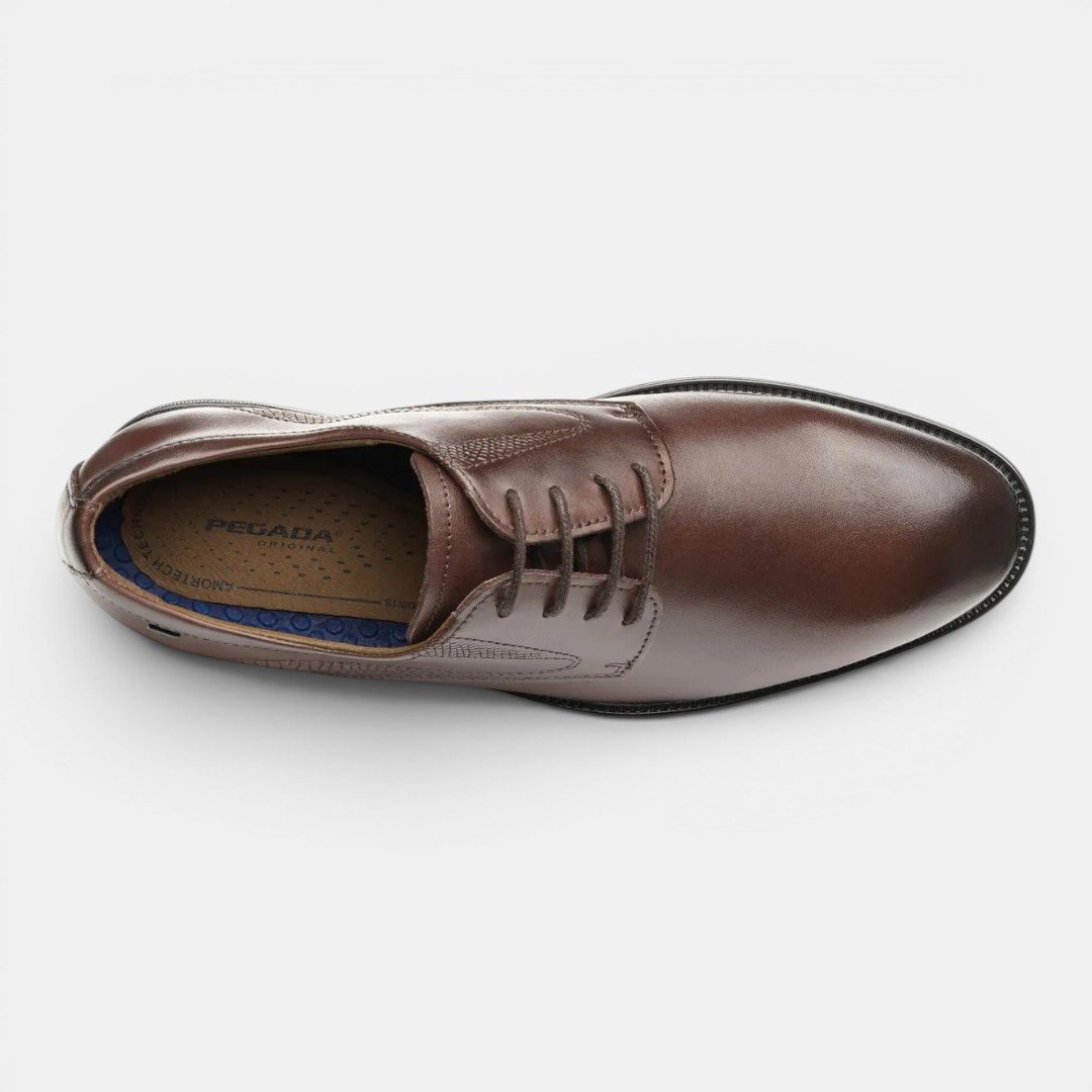 Sapato Social Pegada Masculino Em Couro Marrom Marrom 6