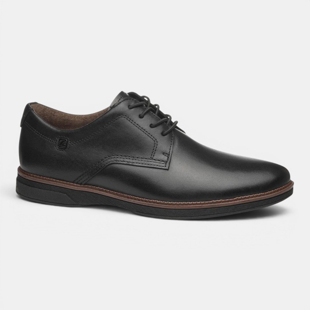 Sapato Social Pegada Masculino Em Couro Preto
