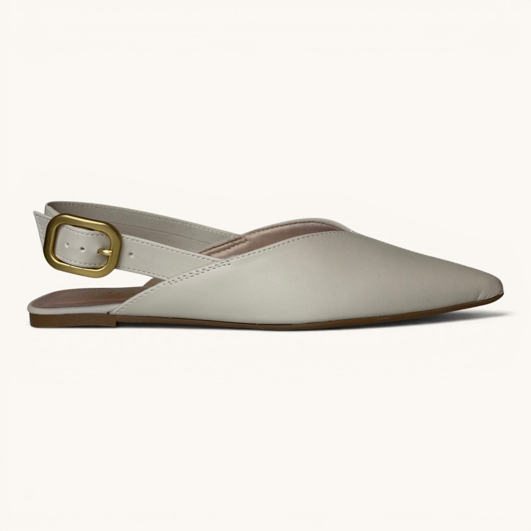 Sapatilha Slingback Rio Sul Off White