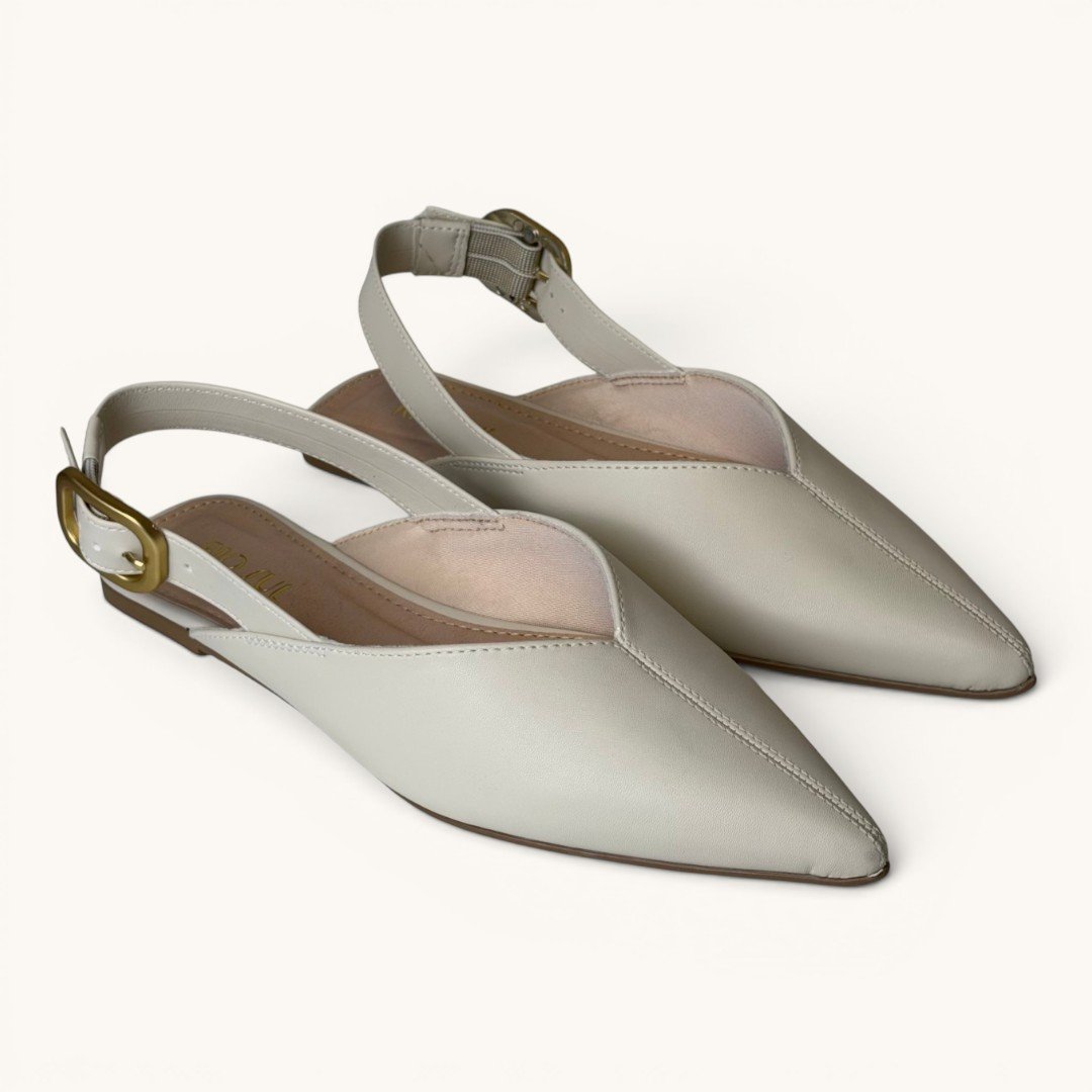Sapatilha Slingback Rio Sul Off White Branco 3