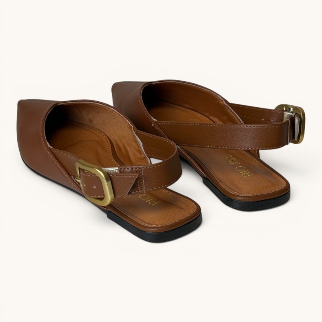 Sapatilha Slingback Rio Sul Marrom Marrom 5