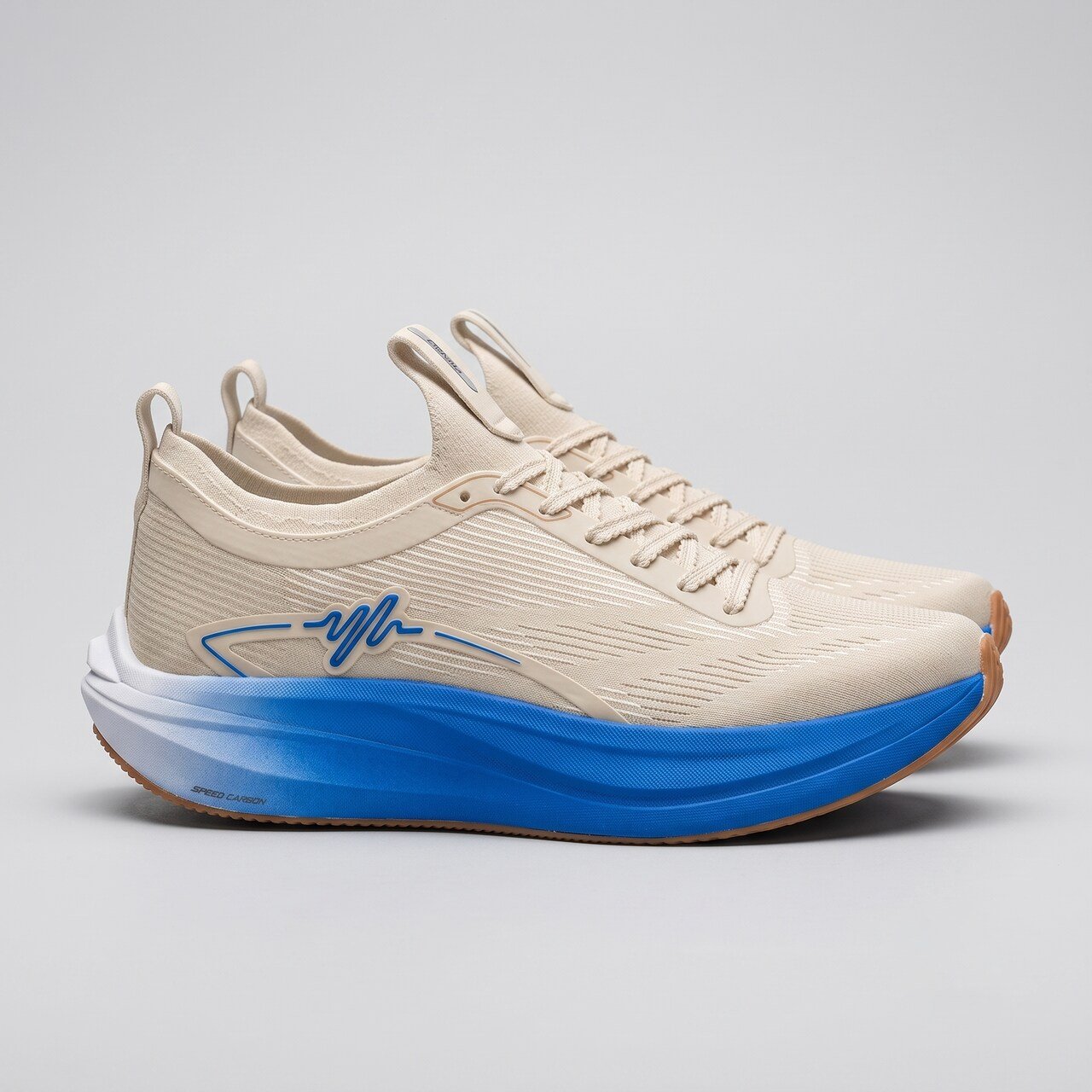 Tênis Actvitta Masculino com Placa de Carbono Off White com Azul Branco 3