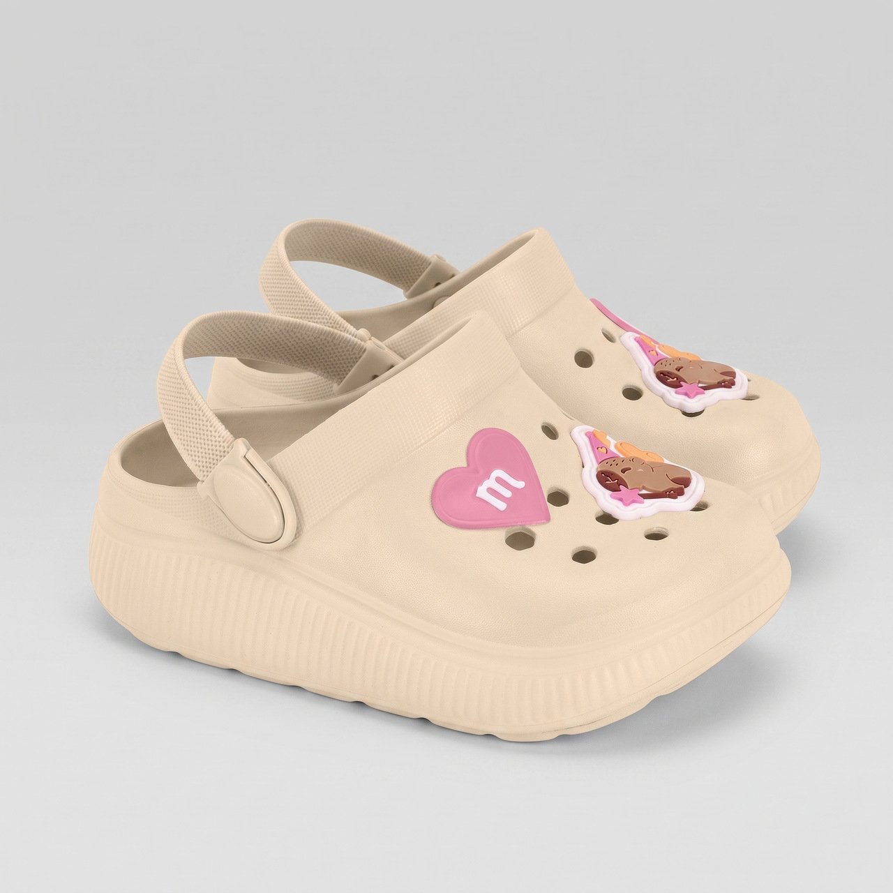 Babuche Bebê Molekinha Capivara Creme Branco 3