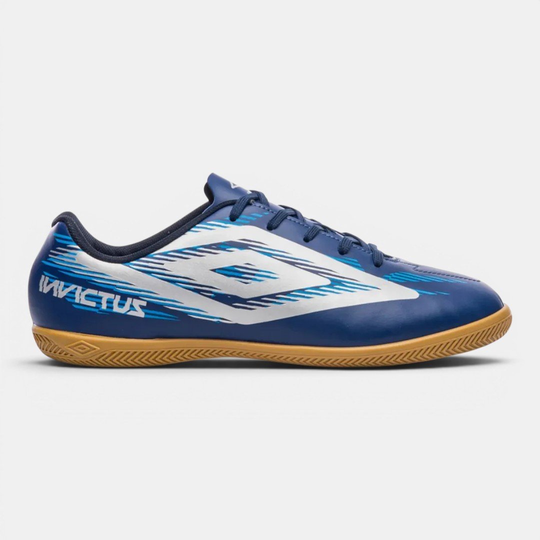 Chuteira Futsal Umbro Invictus Infantil Azul Marinho