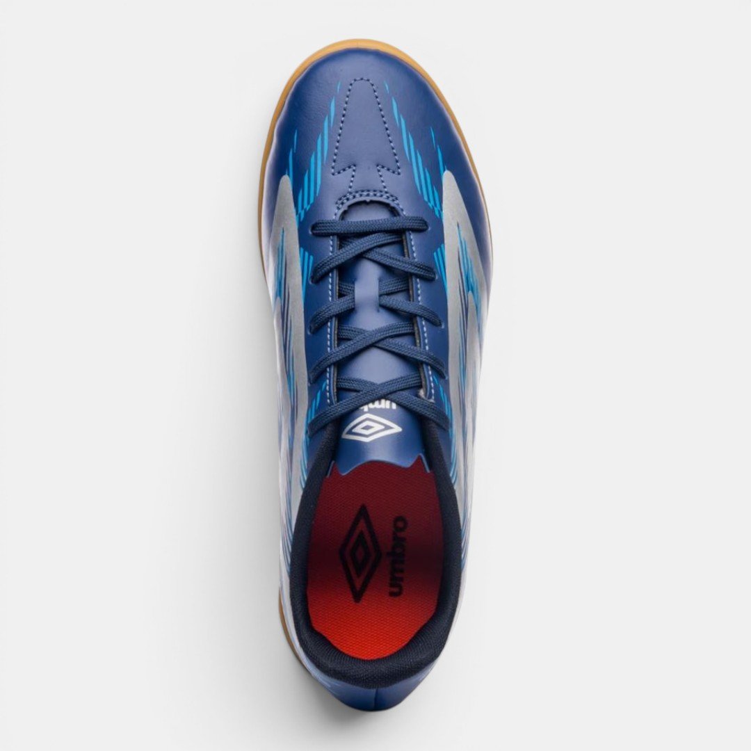 Chuteira Futsal Umbro Invictus Infantil Azul Marinho Azul 4