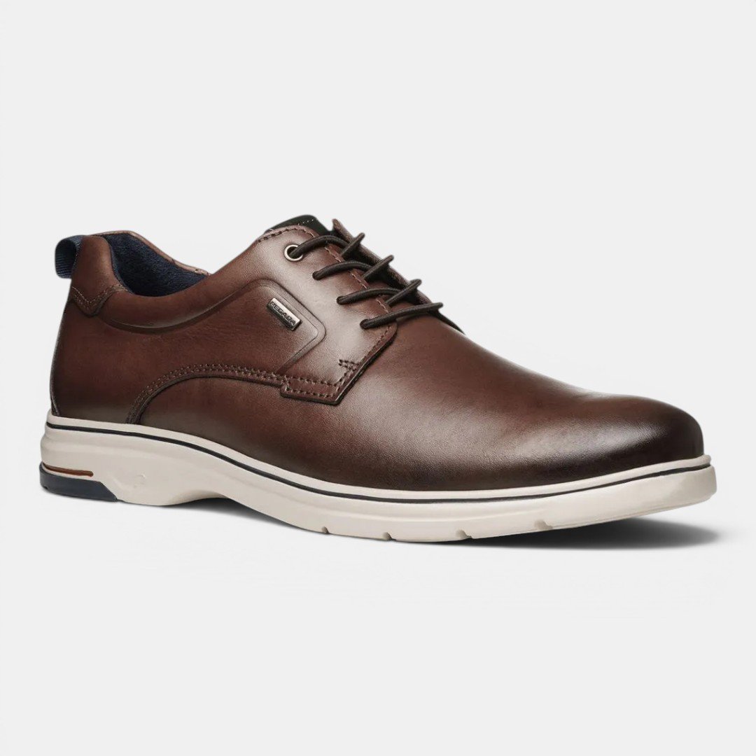 Sapato Casual Pegada Masculino Em Couro Marrom Marrom 2