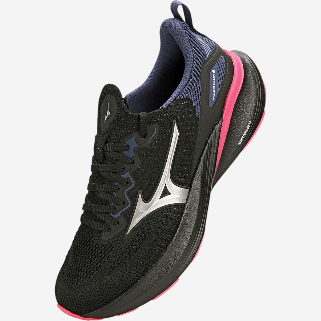 Tênis De Corrida Mizuno Glow 3 Feminino Preto Preto 2