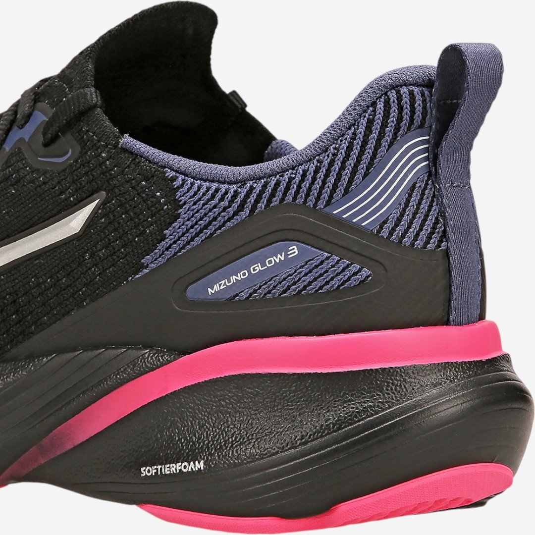 Tênis De Corrida Mizuno Glow 3 Feminino Preto Preto 8