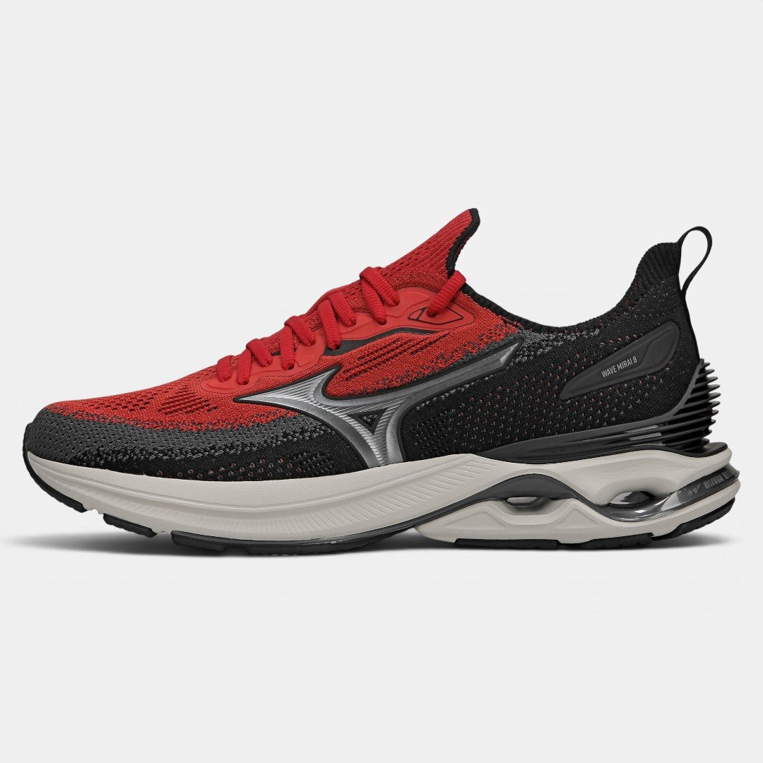 Tênis De Corrida Mizuno Wave Mirai 8 Vermelho