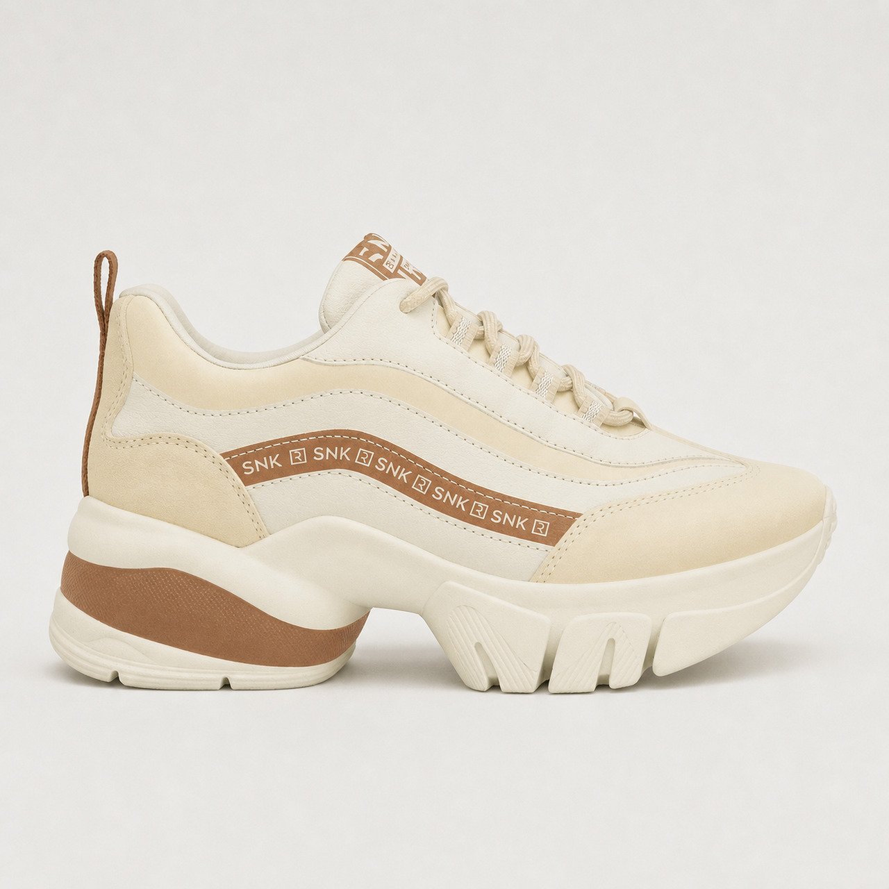Tênis Ramarim R80 Off White com Marrom