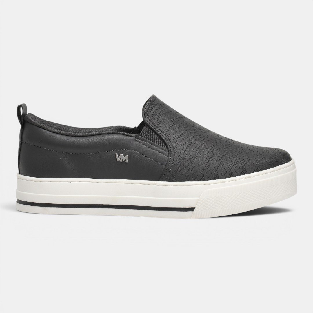 Tênis Via Marte Slip On Casual Preto