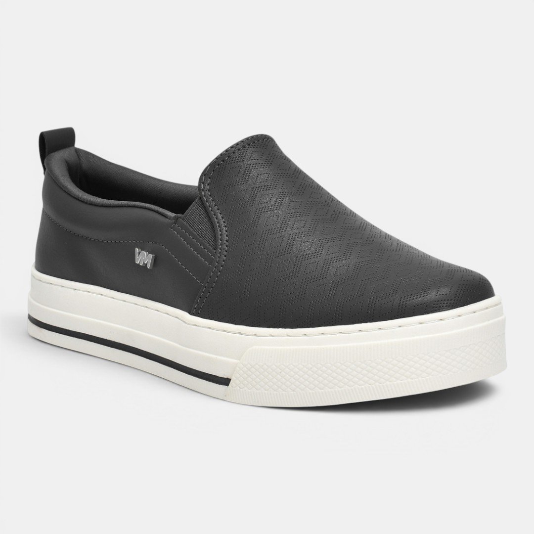 Tênis Via Marte Slip On Casual Preto Preto 2