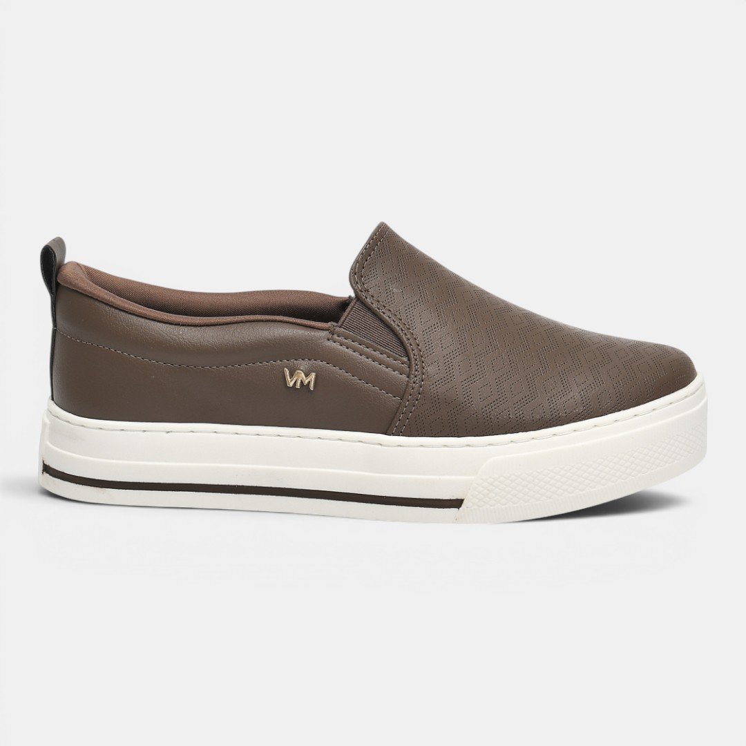 Tênis Via Marte Slip On Casual Marrom