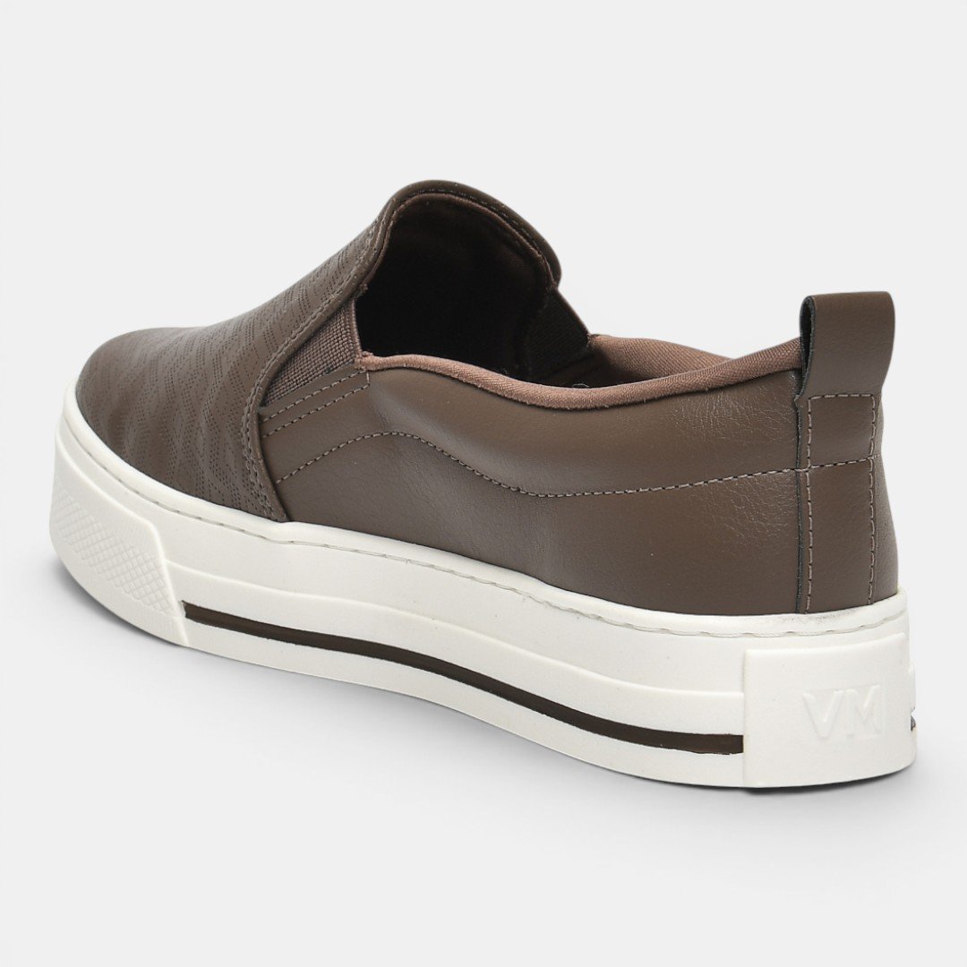 Tênis Via Marte Slip On Casual Marrom Bege 3