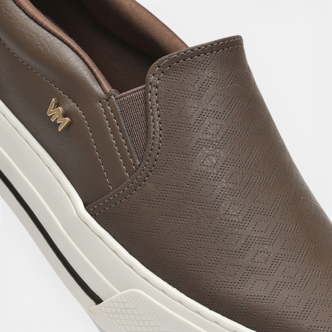 Tênis Via Marte Slip On Casual Marrom Bege 4