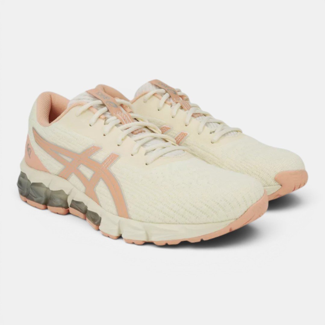Tênis Asics Gel-Quantum ST Creme com Rosa Branco 2