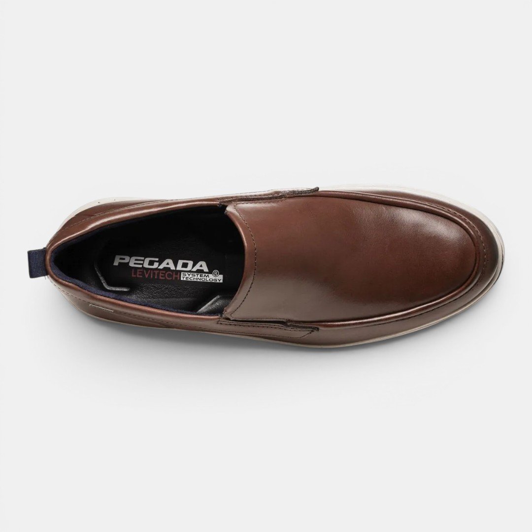 Sapato Casual Pegada Masculino Em Couro Marrom Marrom 5