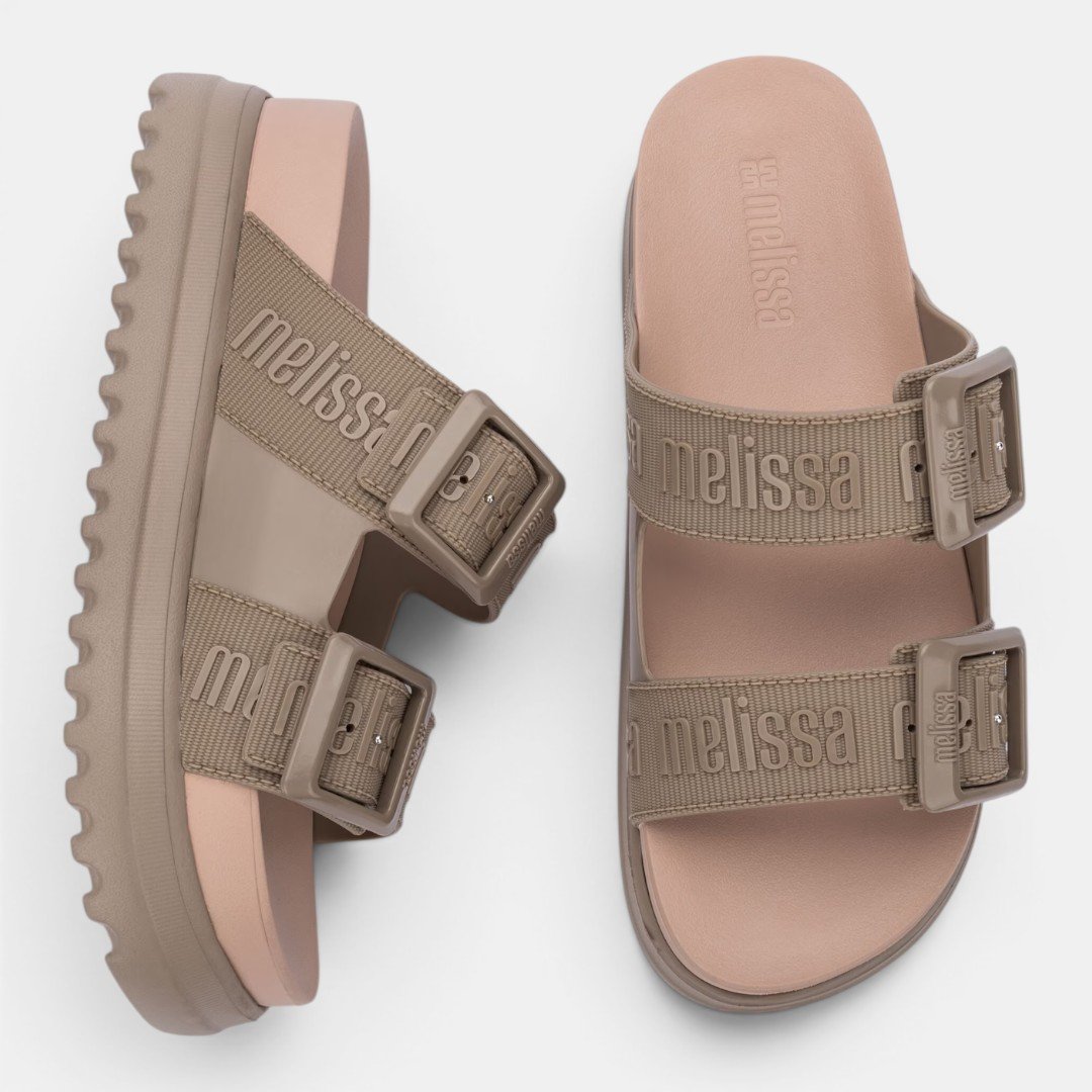 Tamanco Melissa Cozy M-Lover Platform Bege Bege 2